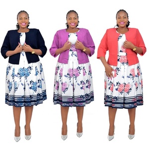 Conjunto de Dos Piezas para Mujer Talla Grande 5XL, Ropa Femenina, Traje de Vestir para Iglesia o Día de Domingo, para Mujeres Elegantes - Product Image 1