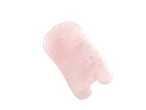 Pettine Gua Sha in Quarzo Rosa, Massaggiatore Naturale in Cristallo per Viso e Cuoio Capelluto, per Crescita dei Capelli e Sollievo dal <span class=keywords><strong>Mal</strong></span> <span class=keywords><strong>di</strong></span> <span class=keywords><strong>Testa</strong></span> - Product Image 3