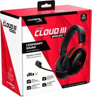 HyperX Cloud 3 77Z46AA 77Z45AA Merah Hitam Headset Gaming Nirkabel Headset Gaming PC Earphone Gaming Headset dengan Mikrofon