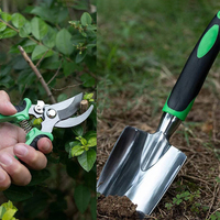 Set Alat Kebun 6 Buah Berkualitas Tinggi Kelas Industri dari Paduan Aluminium, Sekop Kebun Mini, Gunting Bonsai, Dapat Disesuaikan OEM