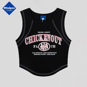 American Retro <span class=keywords><strong>Spice</strong></span> Girls Short Curved Letters Undershirt Halter Summer Navel Exposed Thin Camiseta sin mangas Mujer - Product Image 1