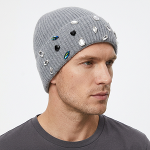 Gorro de Invierno Decorado con Joyas, Gorro de Acrílico con Pedrería, Gorro Personalizado Cálido - Product Image 2