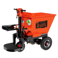 Chariot à cendres électrique assis-debout en promotion usine, idéal pour les chantiers de construction, le transport de béton et les petites exploitations agricoles