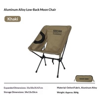 Chaise lune pliable ultra-légère en alliage d'aluminium pour extérieur, camping, pêche, voyage, loisirs, avec dossier bas