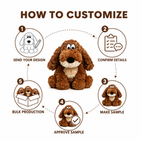 Jouet en peluche pour chien personnalisé, directement de l'usine, à partir de vos illustrations, OEM ODM, poupée en peluche pour marques IP originales
