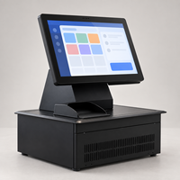 Caisse enregistreuse POS à écran tactile capacitif de 15 pouces, processeur I3/I5/I7, Wi-Fi 6, Bluetooth 5.2, NFC, Windows 10, Android