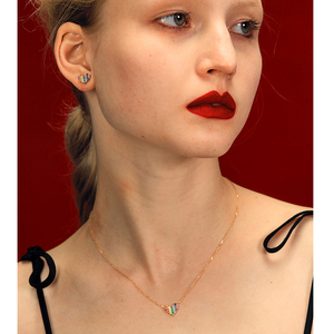 Mode bijoux meilleurs amis arc-en-ciel collier coeur pour petite amie - Product Image 4