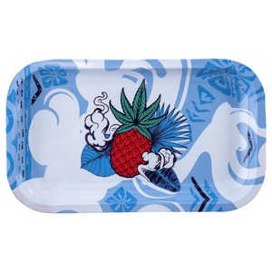 Bandeja rodante de metal de 7*5.5 pulgadas con logo personalizado para tiendas de vapeo, dispensarios y cultivadores - Product Image 2