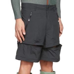 กางเกงไนลอนขาบานแบบถอดซิปได้ แปลงเป็นกางเกงขาสั้น ทรงหลวม สไตล์สตรีท ฮิปฮอป สีดำ กางเกงผู้ชายแบบสั่งทำ - Product Image 5