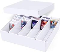 Boîte de rangement économique multi-emplacements en carton noir pour détaillants et collectionneurs