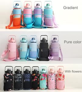 Nuovo design 2025 bottiglia d'acqua motivazionale più popolare con copertina e manica di stoccaggio con motivo personalizzato - Product Image 5