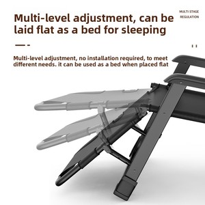 <span class=keywords><strong>Chaise</strong></span> de sieste pliante inclinable pour pause déjeuner, structure en acier, mobilier d'extérieur moderne et minimaliste, <span class=keywords><strong>chaise</strong></span> portable à dossier pour une assise relaxante - Product Image 3