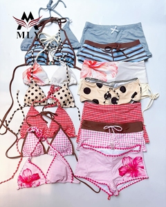 Costumi <span class=keywords><strong>da</strong></span> <span class=keywords><strong>Bagno</strong></span> Sportivi con Etichetta Privata, Produttore di Bikini Ecologici per Donne, Logo Personalizzato, <span class=keywords><strong>Pantaloncini</strong></span> <span class=keywords><strong>da</strong></span> <span class=keywords><strong>Bagno</strong></span>, Set Due Pezzi - Product Image 1