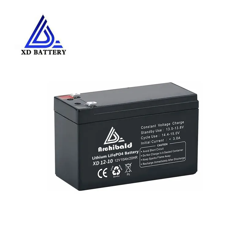 Batterie lithium-ion LiFePO4, 12v, 10ah, pour caméra CCTV, pulvérisateur électrique, bon marché