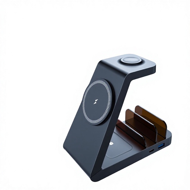 Cross-border Bestseller 36W High-power 5-in-1 Magnetic Charging Stand Digital Display Fast-charging Dock for IPhones IPads
