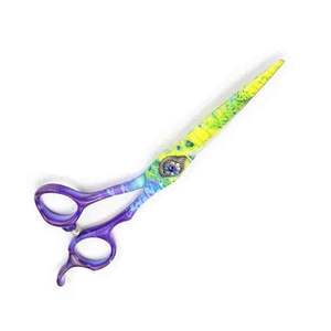 กรรไกรตัดผมสีกระดาษกรรไกรตัดผมเหล็กเหล็กพร้อมที่วางนิ้วและสกรูแฟนซี - Product Image 2