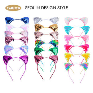 YACHEN Accessoires de cheveux mignons, serre-têtes à oreilles de <span class=keywords><strong>chat</strong></span> scintillantes pour filles et femmes, pour fêtes d'anniversaire, usage quotidien et cadeaux de fête - Product Image 5