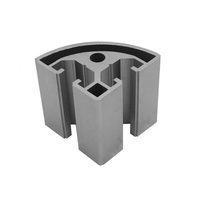 Fente de style industriel 8 4040 section de profilé en aluminium CNC à encastrer quart de rond pour les applications d'escalier