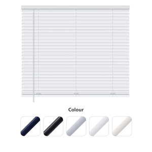 GLOBAL VIEW 1" Room-Darkening Vinyl Mini <b>Blinds</b> Anti-UV <b>French</b> <b>Windows</b> Cordless Shades Built-In Installation Easy Plain Home - Product Image 4