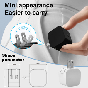 Cargador Rápido GaN 30W para <span class=keywords><strong>iPhone</strong></span> 13 <span class=keywords><strong>12</strong></span> 11 Xr Xs Pro Max 18W USB C Adaptador <span class=keywords><strong>de</strong></span> Pared Original Tipo C para Teléfono Apple Enchufe UK/US/EU - Product Image 4