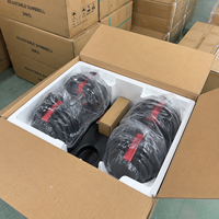 Ensemble d'haltères réglables FRS 24 kg 52,5 lb, réglage en 1 seconde, 15 niveaux, plaques en acier au carbone avec plateau, équipement de gym à domicile
