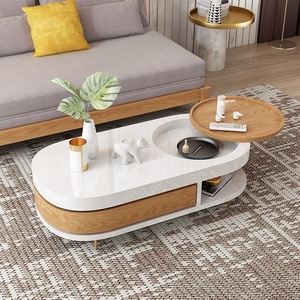 Modern Living Room Combination <strong>Round</strong> Small Side <strong>Table</strong> Storage Stainless Steel Metal <strong>Nesting</strong> Coffee <strong>Table</strong> - Product Image 2