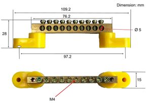 Chaer 6*9/8*12 <span class=keywords><strong>bornier</strong></span> de terre barre de borne de liaison neutre barre neutre borne neutre - Product Image 2