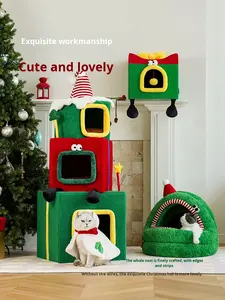 ירוק רך מונגוליאן-ידידותי לסביבה בחורף חם גדול שטח גדול סגור כלב נשלף בית - Product Image 5