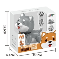 Perro Robot de Juguete RC Inteligente, Shiba Inu y Husky, de Plástico, Eléctrico e Interactivo, con Música y Baile para Niños, Interior y Exterior