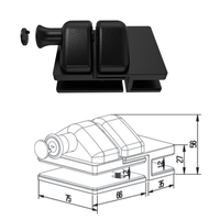 Loquet de porte magnétique en acier inoxydable Aleader 2205 pour portes en verre de sécurité, clôtures de piscine et verre trempé, avec clé