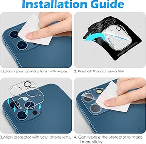 Protecteur d'objectif en acrylique de qualité supérieure, protecteur d'objectif d'appareil photo en verre trempé haute définition pour <span class=keywords><strong>iPhone</strong></span> <span class=keywords><strong>12</strong></span> 13 Series - Product Image 5