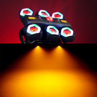 Luz Móvil de Cabeza LED de 150W, Luces de Bola Mágica Láser, 6 Ojos, DMX, KTV, Discoteca, DJ, Boda, Fiesta de Navidad, RGBW, Luz de Escenario para Club
