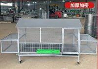 Nouvelles cages à poulets BAIYI de type H avec nid et maison préfabriquée anti-rats pour 3 à 15 poulets, en tôle galvanisée