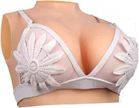 Mamadeira artificial de silicone, peito artificial realista em 1 peça, mastectomy de silicone 100% para mulheres