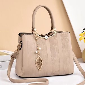 Women's Fashion High Capacity Multiple Compartments <b>Hardware</b> Pendant Shoulder Zipper Messenger Bags - Product Image 4