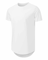 T-shirts tricotés unisexe surdimensionnés vierges personnalisables en gros – Tissu respirant écologique style Hip Hop à bord festonné