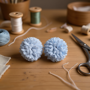 Ilan Flores Teste di Fiori Pom Pom 4cm 2pz Decorazione Artigianale - Product Image 3