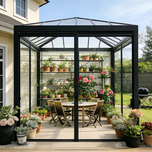 Pergola <span class=keywords><strong>moderne</strong></span> de luxe <span class=keywords><strong>en</strong></span> verre avec lames orientables <span class=keywords><strong>en</strong></span> aluminium, <span class=keywords><strong>kit</strong></span> de véranda <span class=keywords><strong>en</strong></span> verre à structure <span class=keywords><strong>en</strong></span> aluminium - Product Image 3