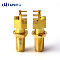 Connecteur femelle LWMC 2,92 mm pour montage sur circuit imprimé, 2,92-KED246, traversant et à 4 pattes, jusqu'à 40 GHz