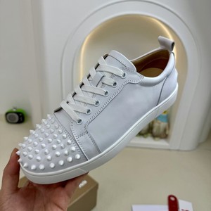 Zapatillas Casuales de Lujo para Hombre 2026, Diseño de Alta Calidad en Cuero Genuino con Suela Roja y Parte Superior Blanca, Estilo Chunky - Product Image 3
