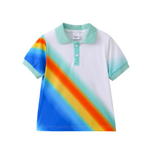 Venta al por mayor 100% algodón niños uniforme escolar polos sudaderas casuales con humedad que absorbe tejido de punto suave solapas sueltas - Product Image 5