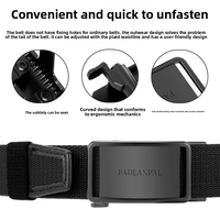 Ceinture tactique en nylon élastique pour usine, en toile résistante et confortable, pour le travail, l'uniforme et l'entraînement, avec boucle automatique en alliage