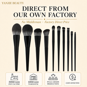 Ensemble de pinceaux de maquillage à marque privée, couleur et logo personnalisés, vente en gros d'usine avec faible MOQ, échantillon gratuit - Product Image 1