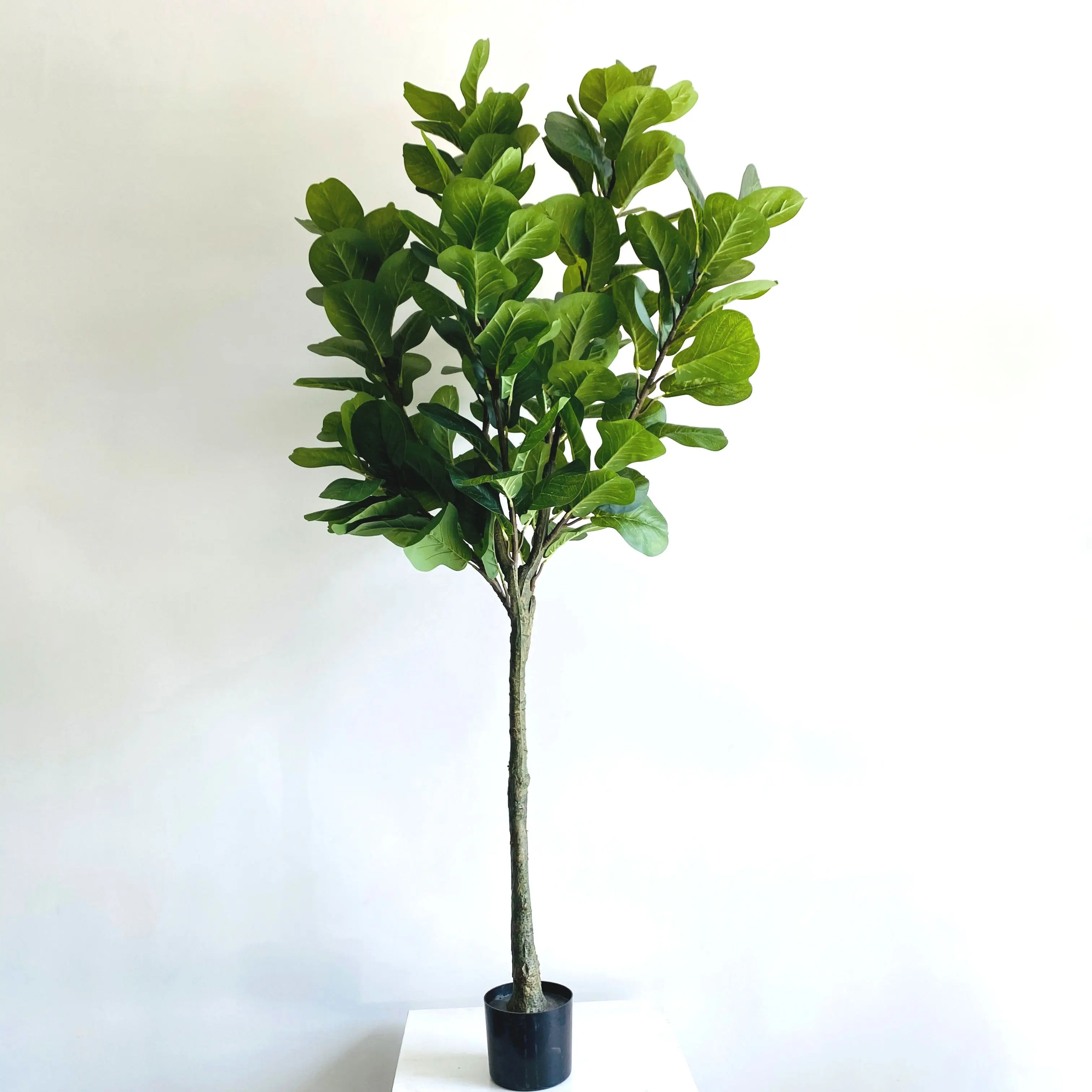 Artificial Fiddle Leaf Fig ficus benghalensis bonsai Faked Rubber Plants Ficus Lyrata Tree with Pots for Home Decoration