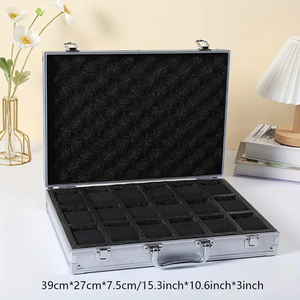 Montre multi-panneaux de <span class=keywords><strong>luxe</strong></span> 10/18 boîte de rangement montre affichage en alliage d'aluminium ménage grande capacité haut de gamme exquis - Product Image 4