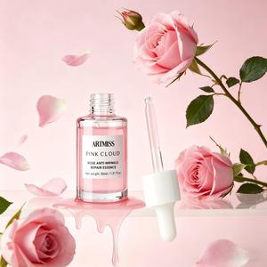 Sérum Visage Hydratant Apaisant Réparateur à l'Essence <span class=keywords><strong>de</strong></span> Rose Naturelle Anti-Rides Éclaircissant pour une <span class=keywords><strong>Peau</strong></span> Éclatante - Product Image 6