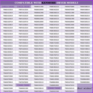 Kit de tubes pour sèche-linge de cuisine, appareil Compatible avec <span class=keywords><strong>LG</strong></span> sèche-linge, assemblage de tambour, moteur 4561EL3002A et ceinture 4400EL2001A - Product Image 6