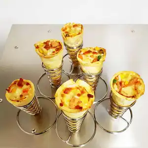 Factory Price Supply Automatic 4 Molds Pizza Cone Maker Make Hand Holding Pizza Cone Molding Making machine oven for sale