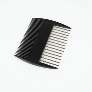 Custom Logo Anti Static Men Beard Pocket Comb Double-sided Plastic Wide And Fine Tooth Beard Comb