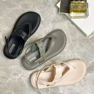 เทรนด์แฟชั่นฤดูร้อน รองเท้าแตะเปิดนิ้วเท้าสำหรับผู้หญิง ดีไซน์สายรัดอเนกประสงค์ พร้อมกระโปรงที่ทนทาน - Product Image 4